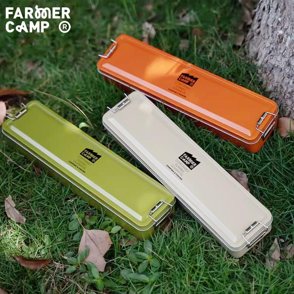 Farmer Camp 小物釣專家 FC收納長鐵盒【好勢露營】釣魚零件盒 溪釣 釣具配件收納 長形釣具盒 魚餌盒 魚餌盒-細節圖8