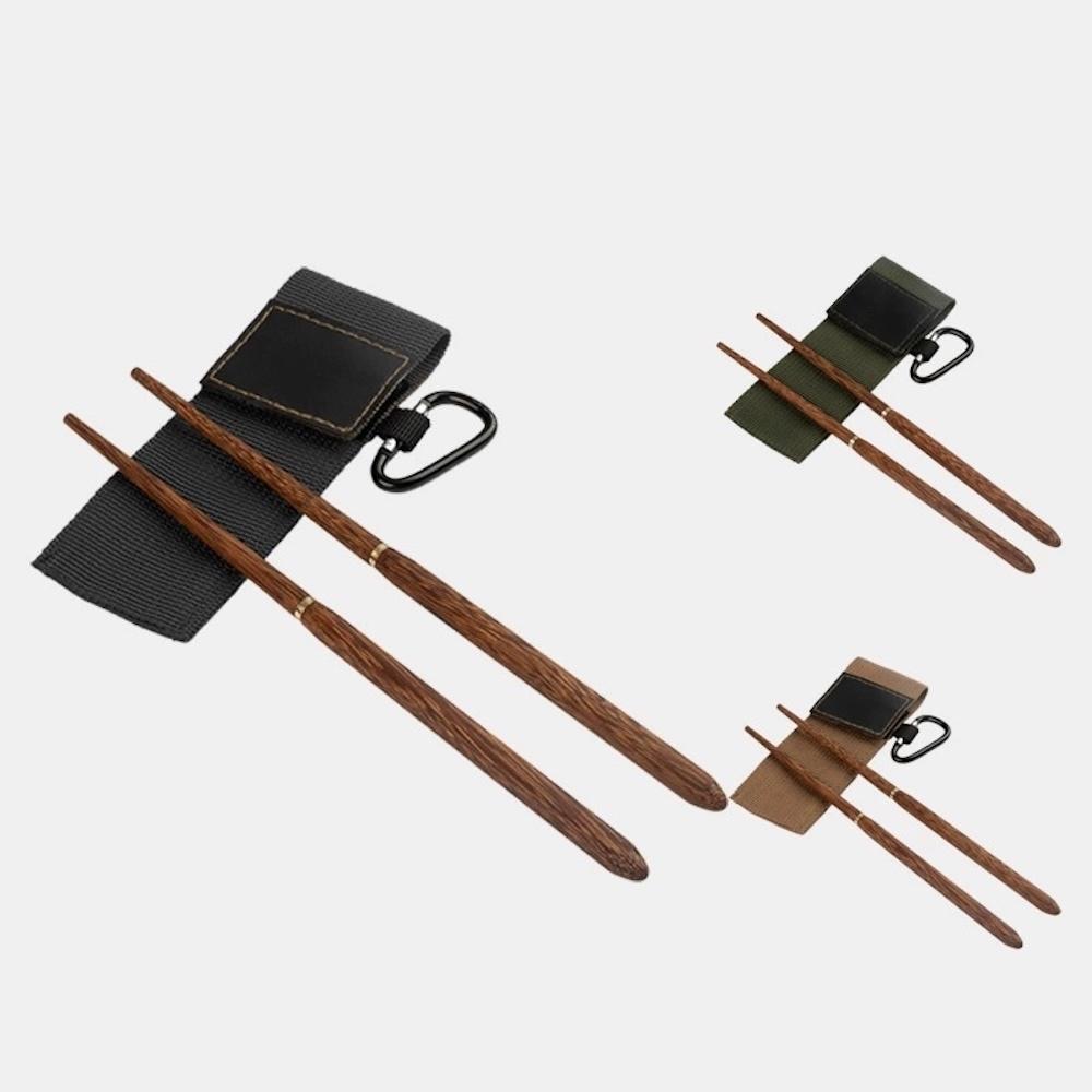 WELLHIKE 折疊實木筷-附收納套【好勢露營】附登山扣 露營筷子餐具 環保筷 木筷折疊筷子摺疊餐具-細節圖2