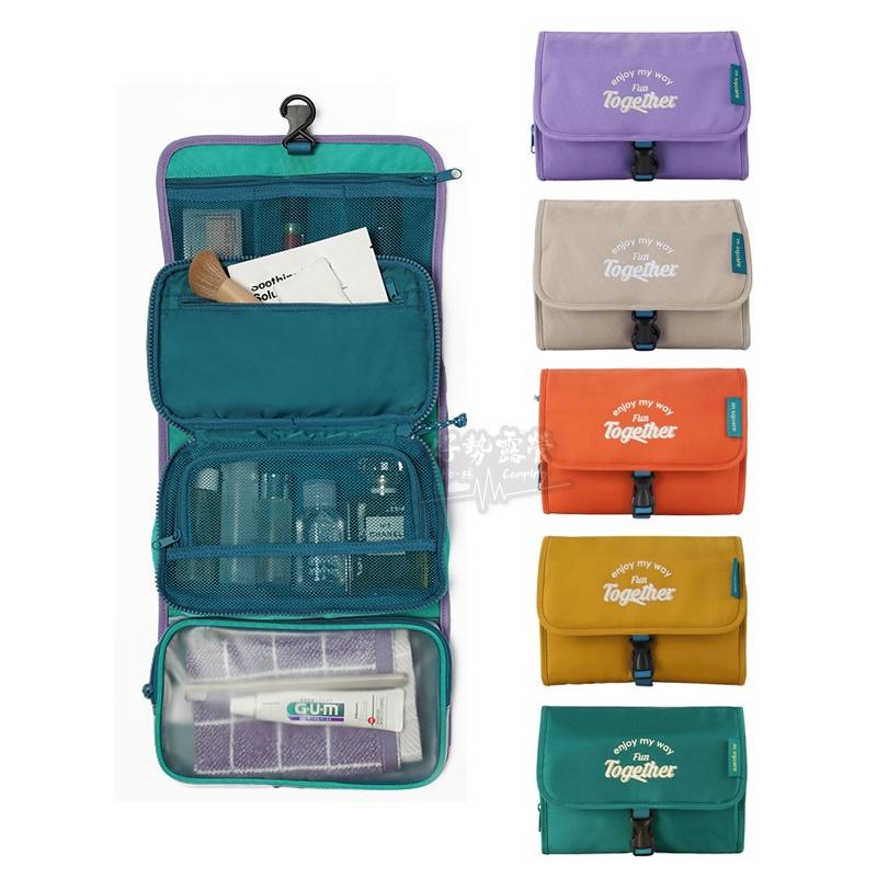 m square 三折洗漱包【好勢露營】多功能盥洗包 化妝包 洗漱包 壁掛 盥洗收納包 旅行盥洗包 旅行收納包 旅行包-細節圖2