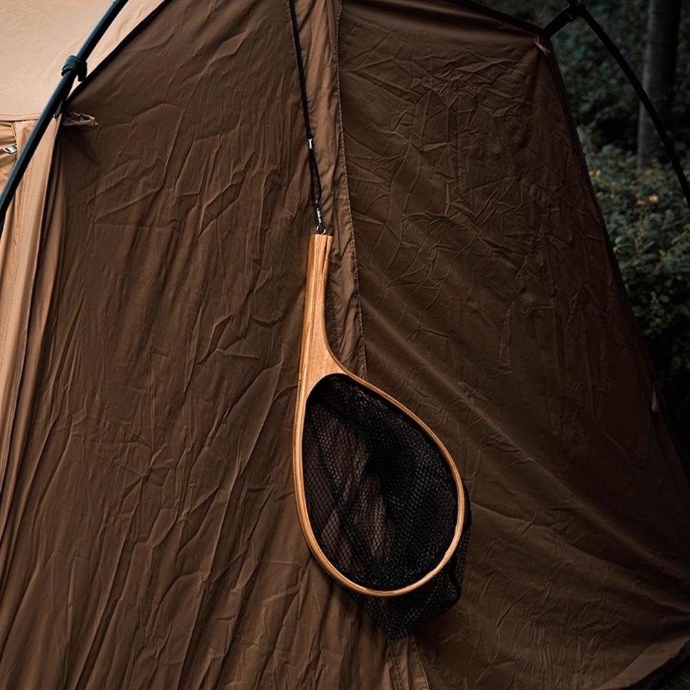 Farmer Camp 小物釣專家 FC户外梨形榆木抄網【好勢露營】撈網 抄網 撈魚網 漁網 釣魚撈網 溪流撈網-細節圖9