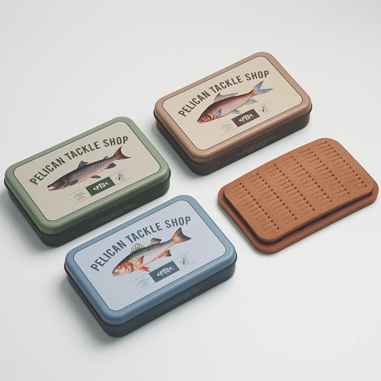 鵜鶘釣 馬口鐵收納盒【好勢露營】官方授權 小物餌盒 工具盒 鐵盒 小物釣 復古收納盒 毛鈎盒 釣蝦 溪釣-細節圖2