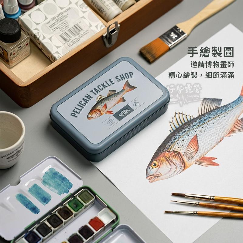 鵜鶘釣 馬口鐵收納盒【好勢露營】官方授權 小物餌盒 工具盒 鐵盒 小物釣 復古收納盒 毛鈎盒 釣蝦 溪釣-細節圖5