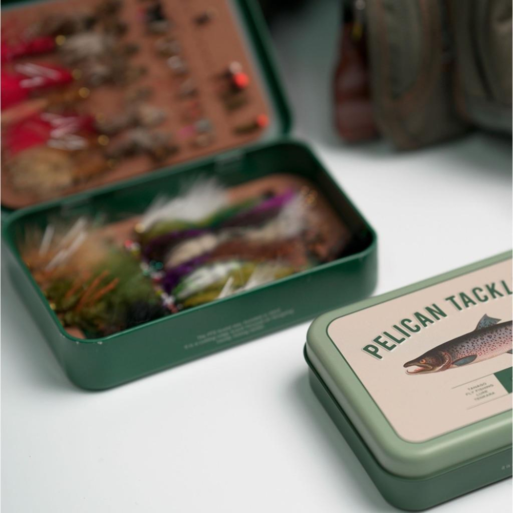 鵜鶘釣 馬口鐵收納盒【好勢露營】官方授權 小物餌盒 工具盒 鐵盒 小物釣 復古收納盒 毛鈎盒 釣蝦 溪釣-細節圖8