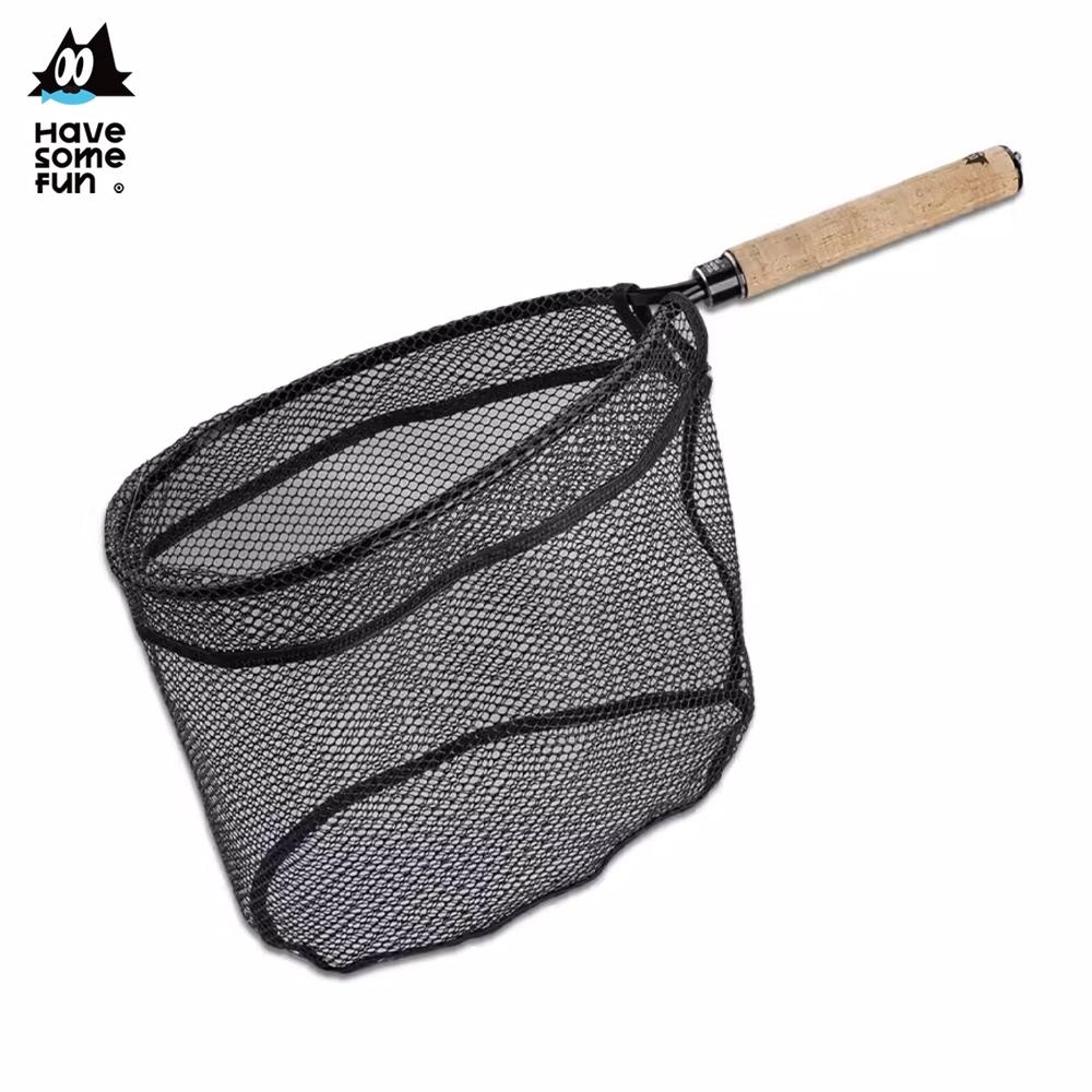 樂貓釣 HSF 戶外抄網【好勢露營】小物釣 抄網 魚網 撈網 漁網 撈魚網 釣魚網 手撈網 捕魚網 路亞撈網 溪流抄網-細節圖2