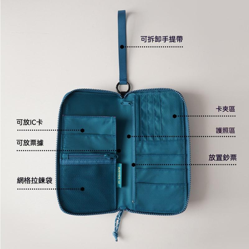 m square 長款護照夾【好勢露營】多功能旅行長夾 零錢包 證件包 隨身包 出國包 旅行包 手拿包-細節圖3