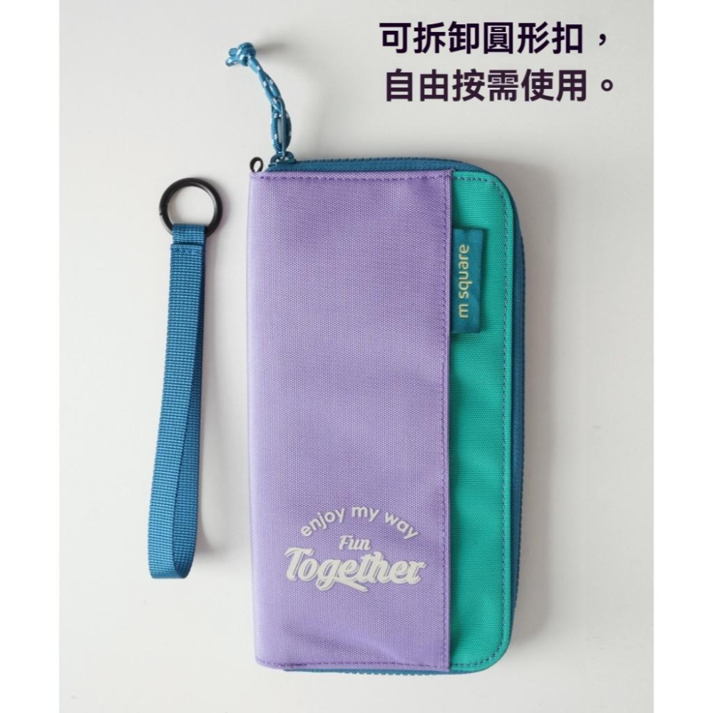 m square 長款護照夾【好勢露營】多功能旅行長夾 零錢包 證件包 隨身包 出國包 旅行包 手拿包-細節圖4