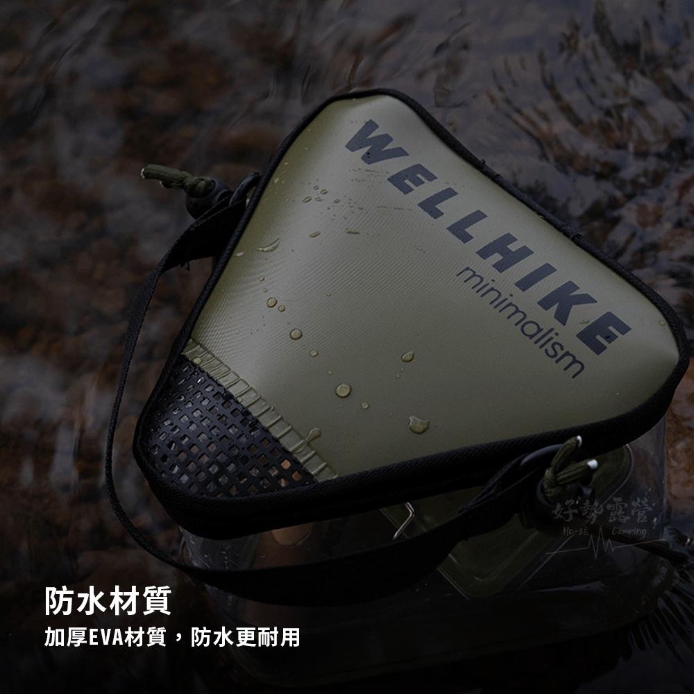 WELLHIKE 小物釣 三角水桶【好勢露營】釣魚桶送打水繩 手提摺疊水桶 路亞溪流折疊透明活魚桶 防水裝魚桶 打水桶-細節圖5
