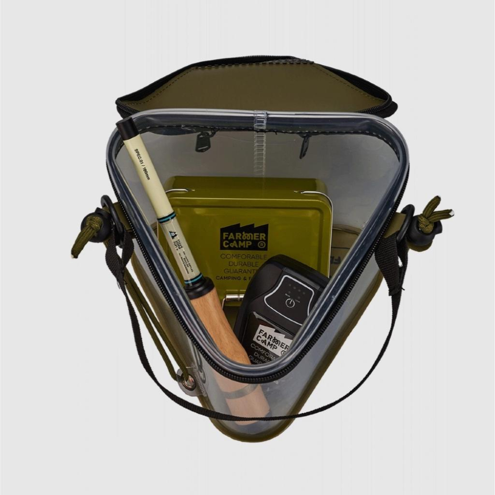 WELLHIKE 小物釣 三角水桶【好勢露營】釣魚桶送打水繩 手提摺疊水桶 路亞溪流折疊透明活魚桶 防水裝魚桶 打水桶-細節圖7