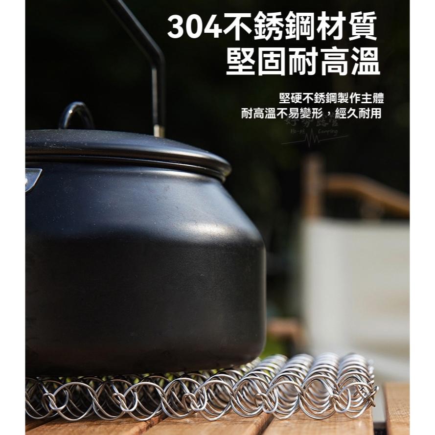 ISE MOUNT 不鏽鋼隔熱墊【好勢露營】彈簧隔熱墊 杯墊防燙桌墊 304不鏽鋼 風格露營-細節圖3