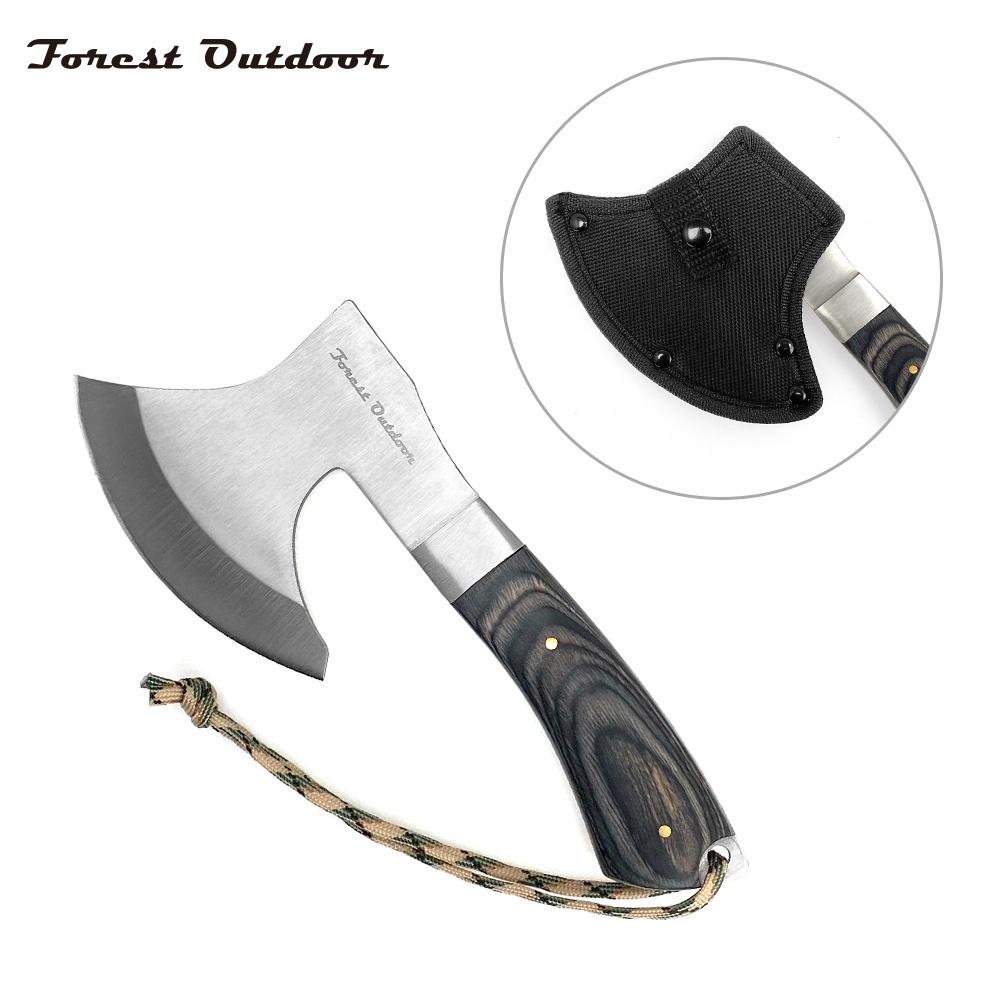 Forest Outdoor 黑柄裂木手斧【好勢露營】劈柴神器 砍樹  高硬度鋼材 迷你小斧頭  含保護套-細節圖6