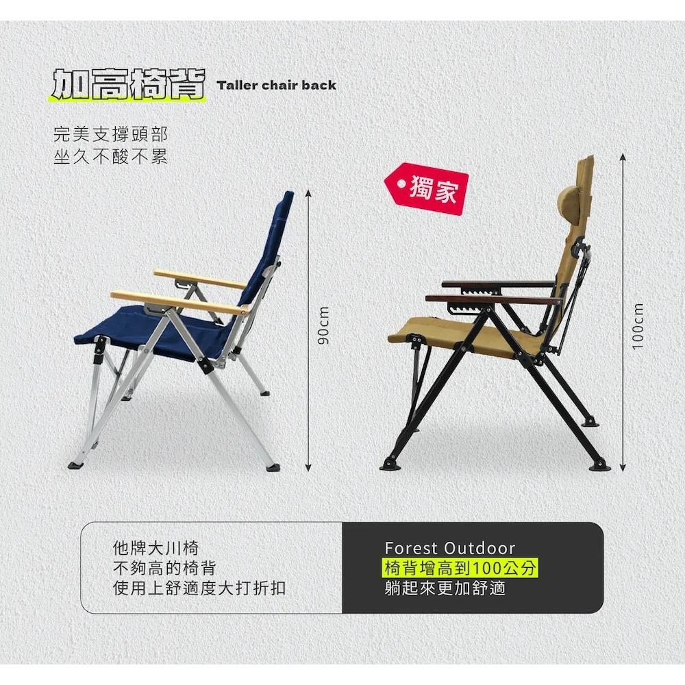 Forest Outdoor 頂級七段傾斜大川椅🎉送川川凳【好勢露營】杯架款 加厚加高導演椅 休閒椅 巨川椅露營椅-細節圖7
