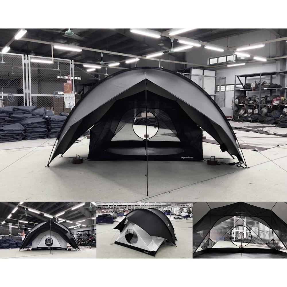 groundcover 天幕【好勢露營】 ROOF HOUSE 韓國天幕 穹頂天幕 客廳帳炊事帳篷蝶型天幕-細節圖5