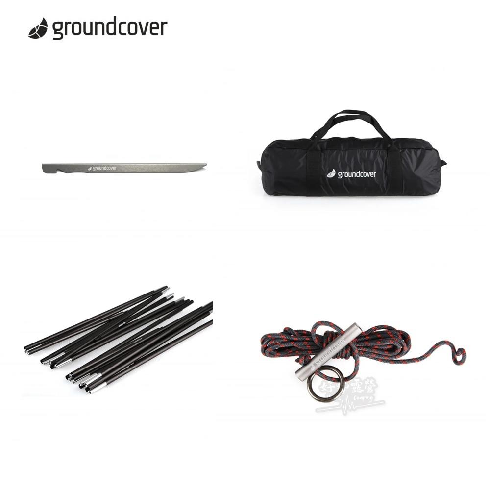 groundcover 天幕【好勢露營】 ROOF HOUSE 韓國天幕 穹頂天幕 客廳帳炊事帳篷蝶型天幕-細節圖8