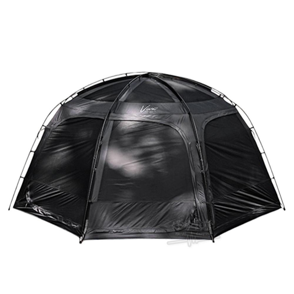 KAZMI KZM VIVA 比瓦圓頂客廳帳 PRIME【好勢露營】炊事帳 圓頂帳 帳篷 速搭帳防水塗層 八面紗窗 黑色-細節圖2