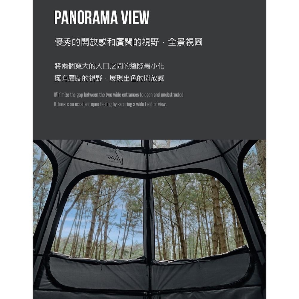KAZMI KZM VIVA 比瓦圓頂客廳帳 PRIME【好勢露營】炊事帳 圓頂帳 帳篷 速搭帳防水塗層 八面紗窗 黑色-細節圖6