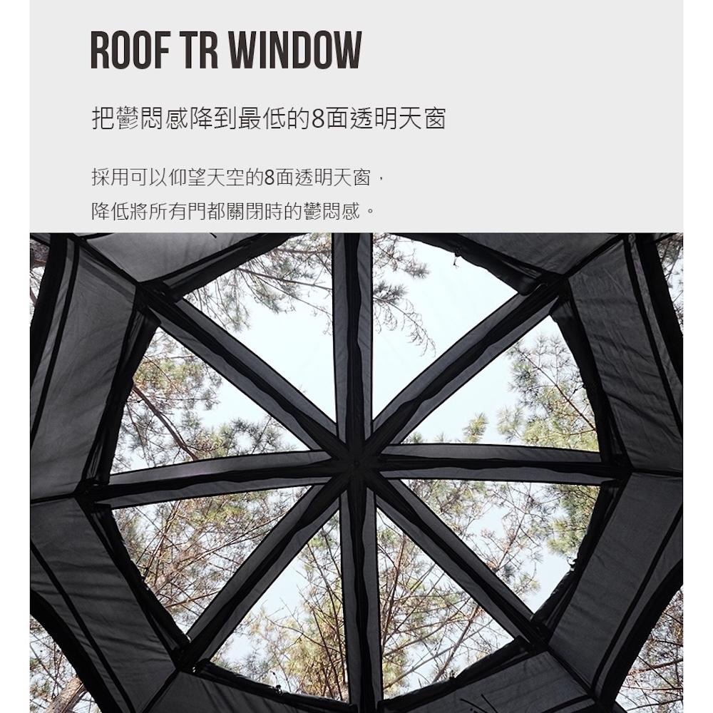 KAZMI KZM VIVA 比瓦圓頂客廳帳 PRIME【好勢露營】炊事帳 圓頂帳 帳篷 速搭帳防水塗層 八面紗窗 黑色-細節圖7