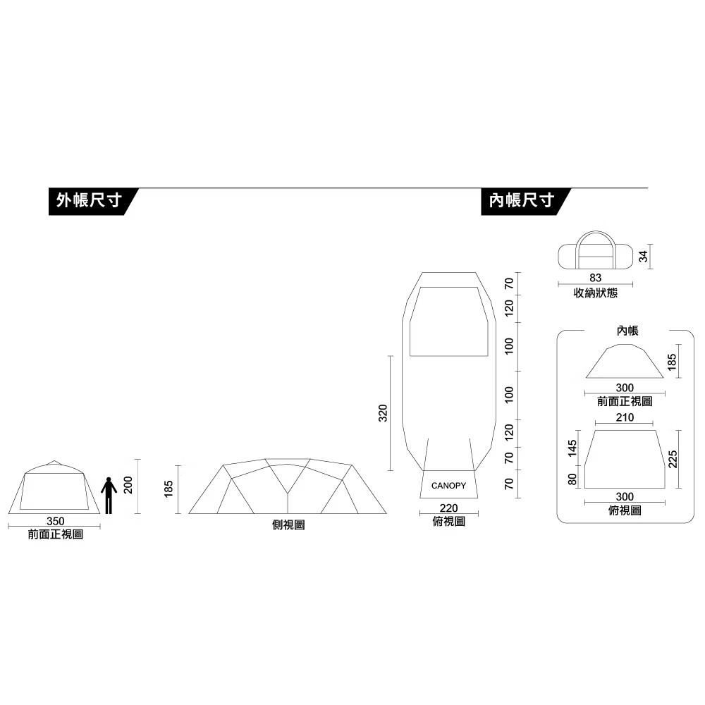 Coleman CURVE 達人系列 2-ROOM【好勢露營】四季舒適帳 隧道帳篷CM-36432-細節圖8