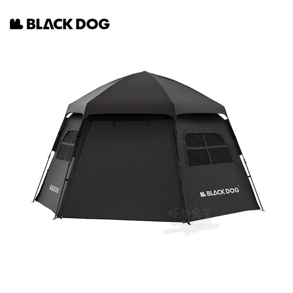 BLACKDOG 黑狗 六邊形全自動速開帳【好勢露營】全遮光黑膠帳篷 客廳帳 帳篷 球帳 六角帳篷 速搭帳 圓項帳-細節圖2