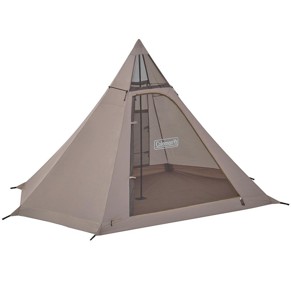 Coleman 灰咖啡印地安帳/ST【好勢露營】CM-85614 小型帳野餐帳2-3人帳篷印第安帳 尖尖帳-細節圖3