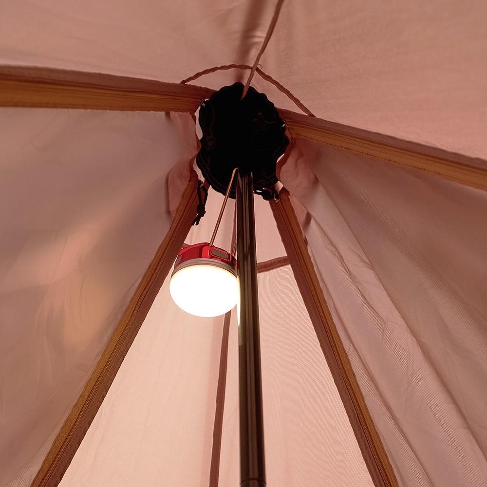 Coleman 灰咖啡印地安帳/ST【好勢露營】CM-85614 小型帳野餐帳2-3人帳篷印第安帳 尖尖帳-細節圖6