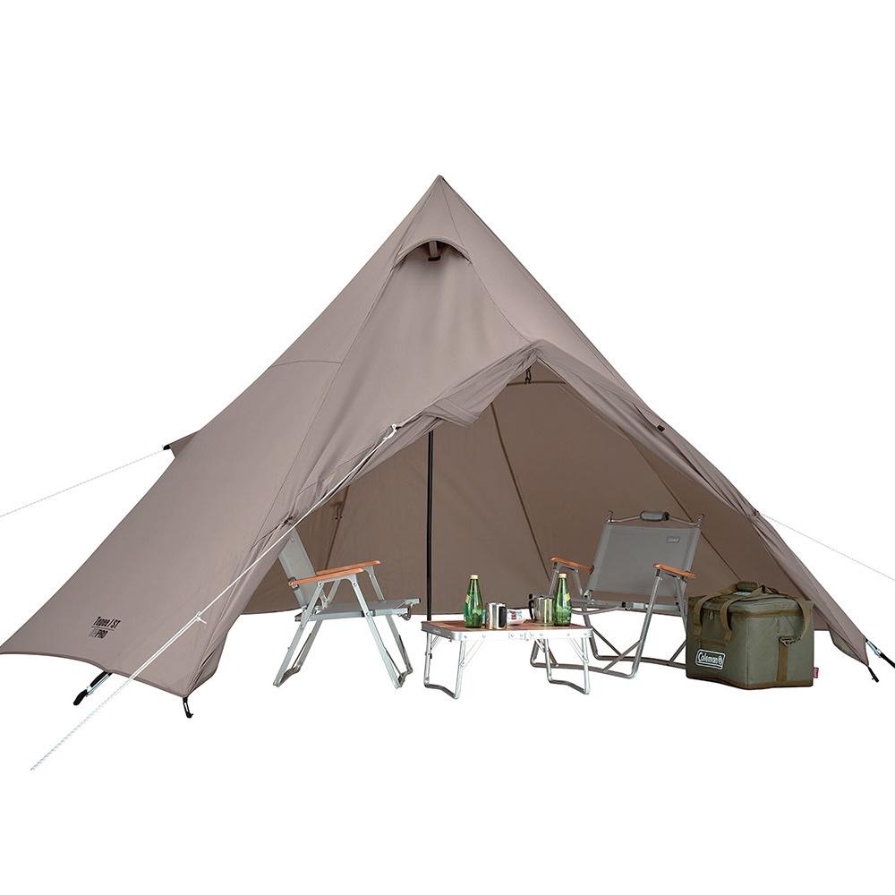 Coleman 灰咖啡印地安帳/ST【好勢露營】CM-85614 小型帳野餐帳2-3人帳篷印第安帳 尖尖帳-細節圖9