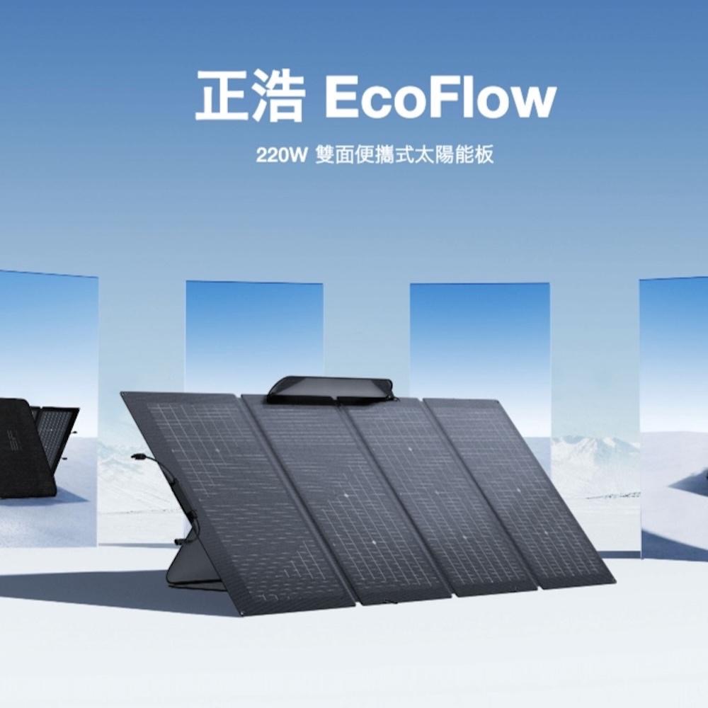 ECOFLOW 220W 雙面便攜太陽能板 【好勢露營】充電電池板 綠能充電板 太陽能板戶外電源露營電源-細節圖3