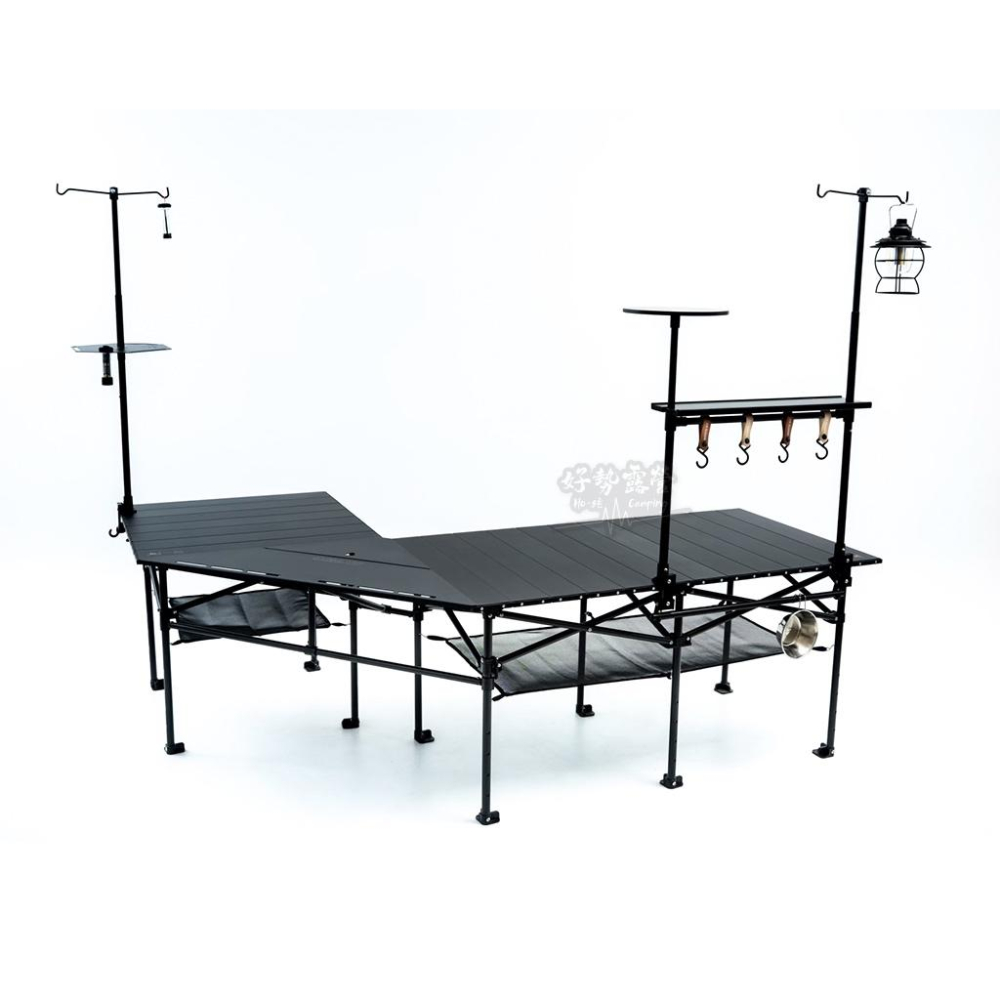 JG Outdoor L型套組 折疊收納桌套組 含三角轉板 系統桌【好勢露營】T1+T2 AL1+ AL2 戶外桌-細節圖3