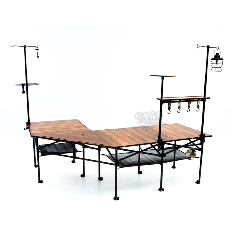 JG Outdoor L型套組 折疊收納桌套組 含三角轉板 系統桌【好勢露營】T1+T2 AL1+ AL2 戶外桌-細節圖4