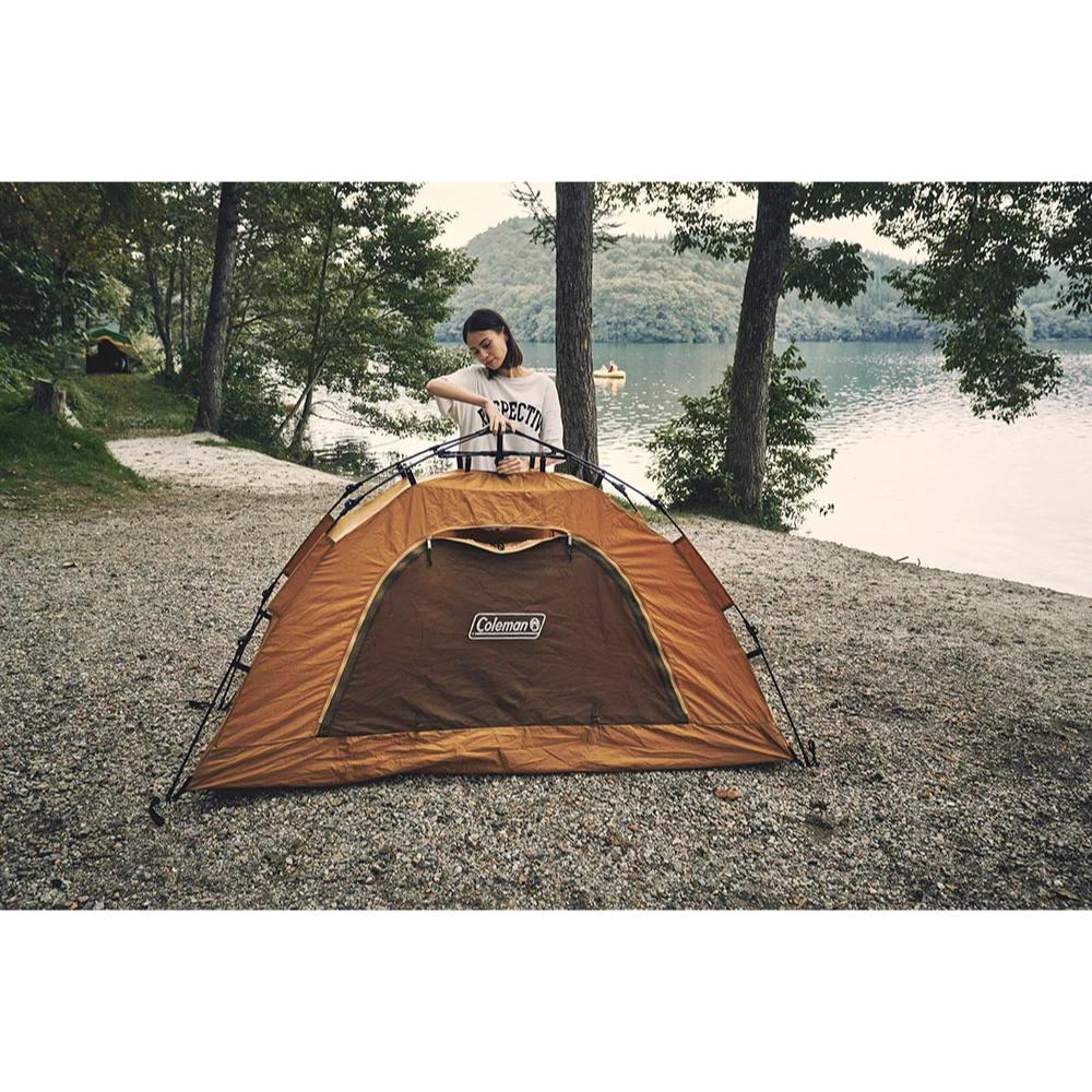 Coleman 上拉式快搭圓頂帳S【好勢露營】CM-39089 單人尺寸 機露 速搭帳篷 小型單人帳 沙色-細節圖4