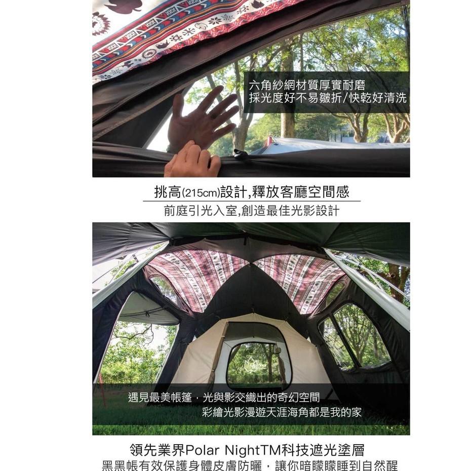 Outdoorbase 彩繪天空2E帳篷【好勢露營】天空帳 挑高拱型雙透氣窗 一房一廳 隧道帳 大D型雙側門23564-細節圖4