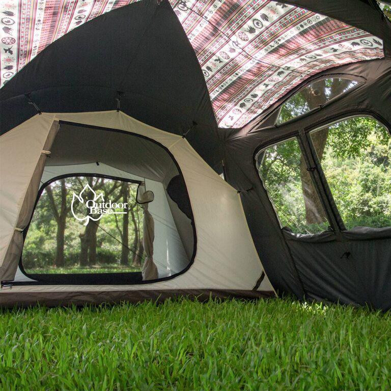 Outdoorbase 彩繪天空2E帳篷【好勢露營】天空帳 挑高拱型雙透氣窗 一房一廳 隧道帳 大D型雙側門23564-細節圖8