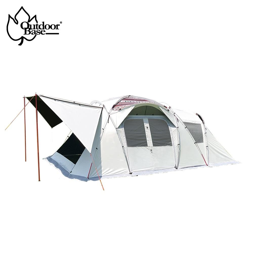 Outdoorbase 彩繪天空2E帳篷【好勢露營】天空帳 挑高拱型雙透氣窗 一房一廳 隧道帳 大D型雙側門23564-細節圖9