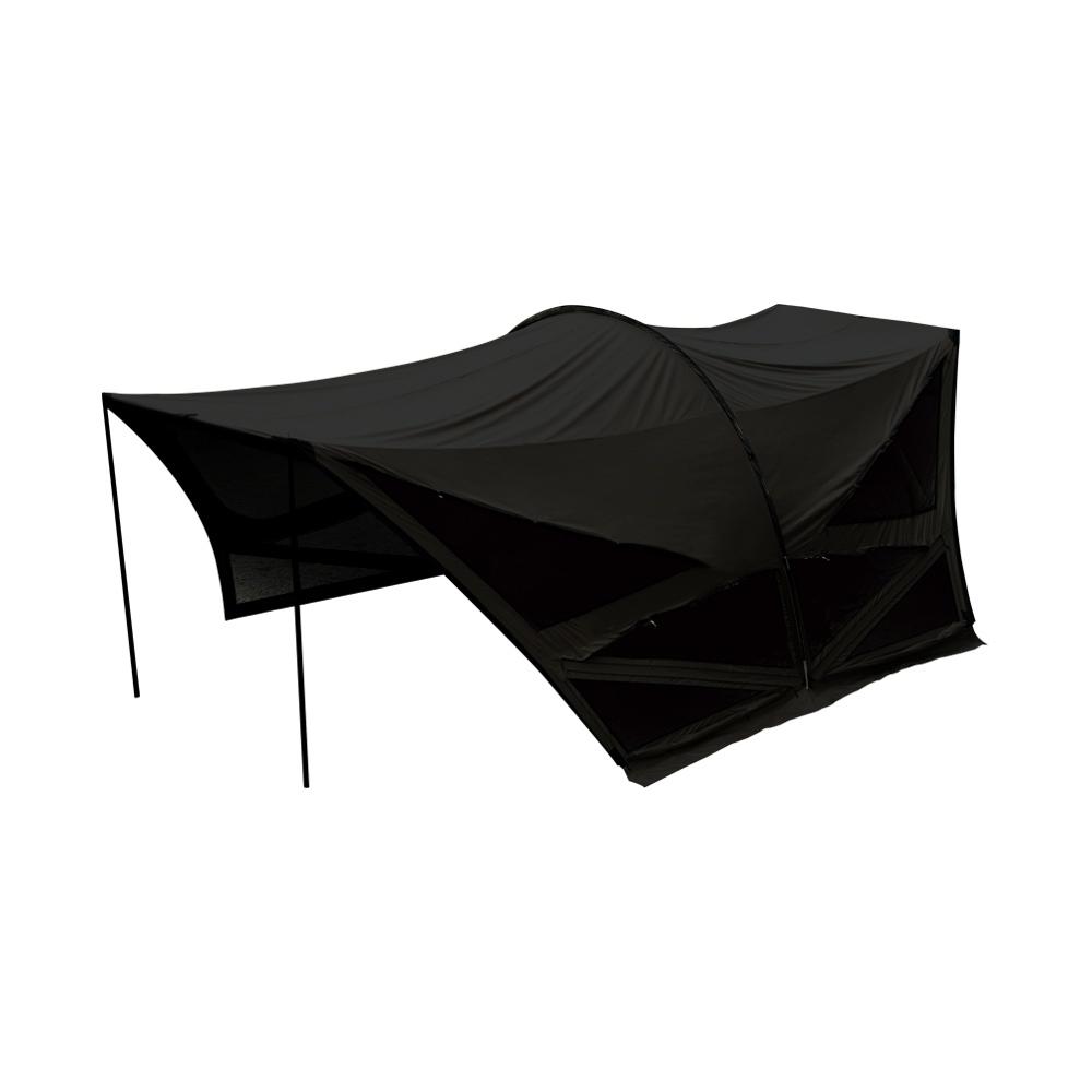 荒野酋長 晝夜MAX 晝夜戰術哈比天幕【好勢露營】哈比天幕 黑膠天幕 雪裙 延展性 超大客廳帳-細節圖2