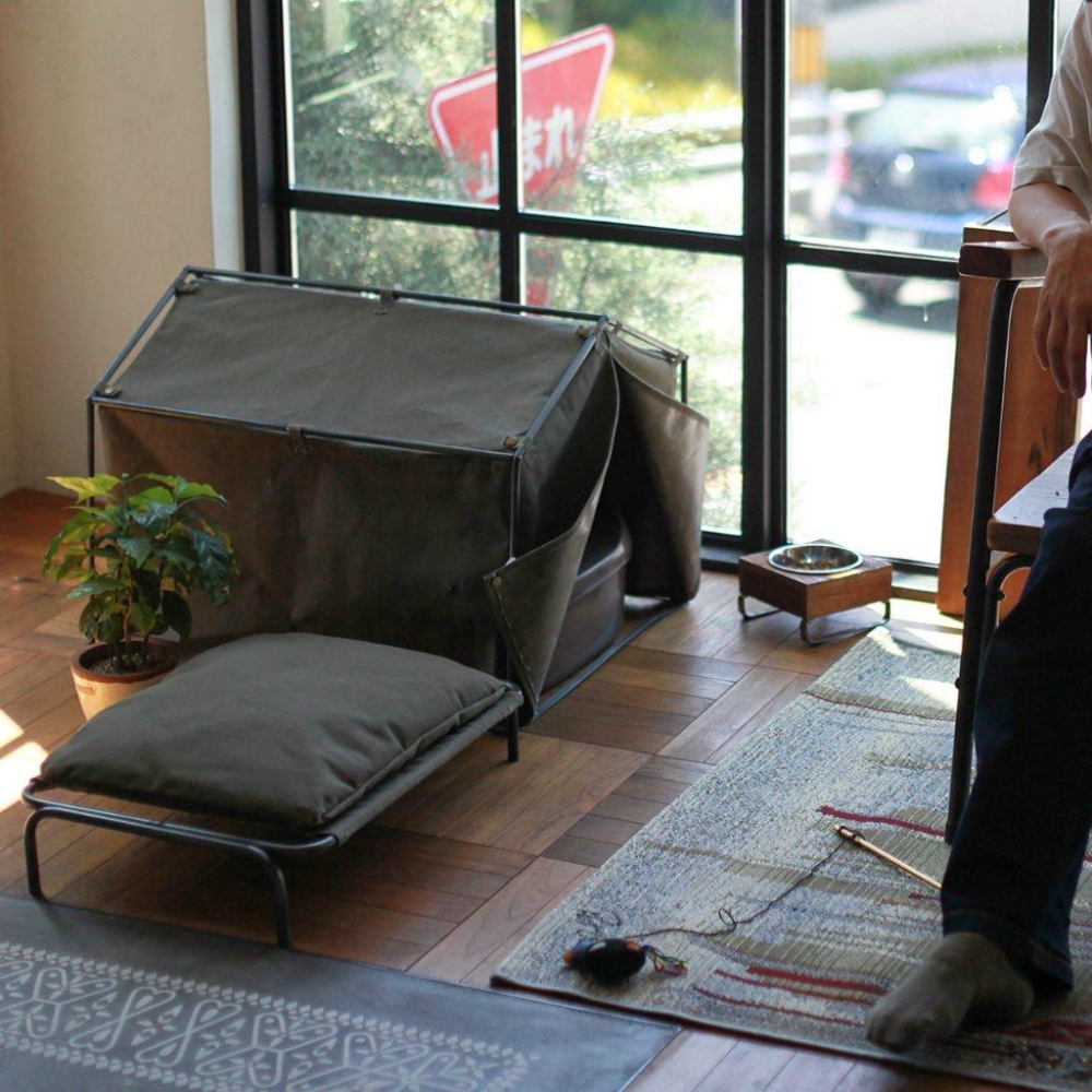 POST GENERAL 鐵製貓砂屋【好勢露營】帳篷造型寵物帳篷 貓咪寵物床 工業風格 寵物露營 屋型帳篷 寵物屋-細節圖9