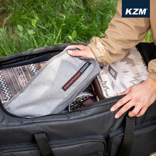 KAZMI KZM 黑色個性裝備收納袋 90L【好勢露營】收納包 軍事風 潮流背包-細節圖2