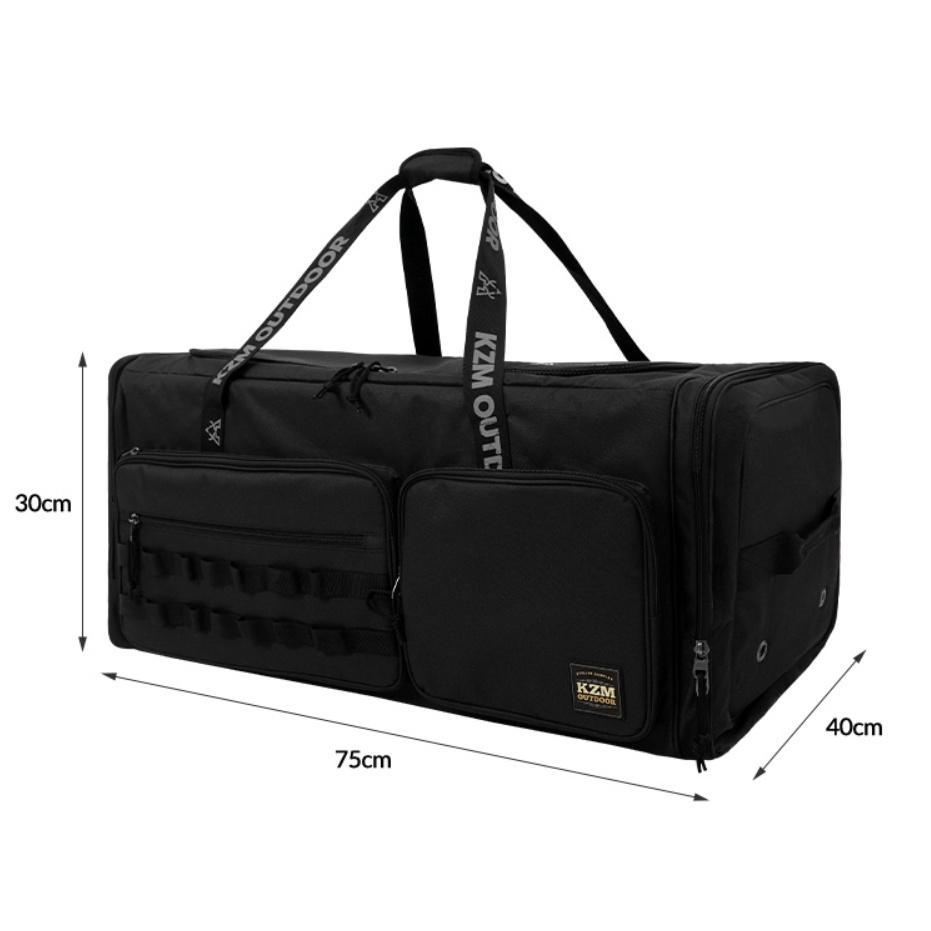 KAZMI KZM 黑色個性裝備收納袋 90L【好勢露營】收納包 軍事風 潮流背包-細節圖9