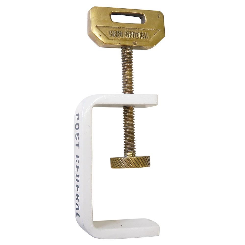 POST GENERAL 黃銅桌邊固定夾【好勢露營】日本 風格露營 居家 野營 露營 置物盤 掛物 多功能 桌面 棕白黑-細節圖3