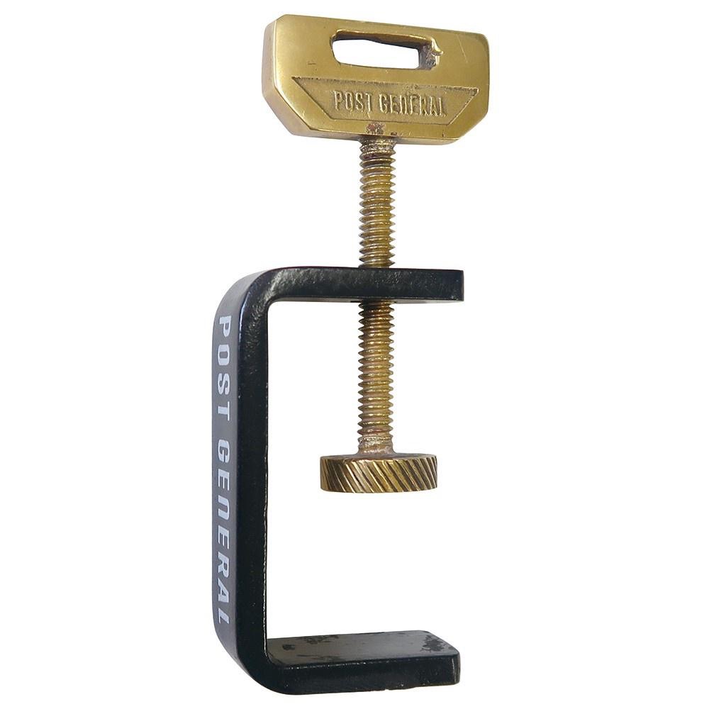 POST GENERAL 黃銅桌邊固定夾【好勢露營】日本 風格露營 居家 野營 露營 置物盤 掛物 多功能 桌面 棕白黑-細節圖4