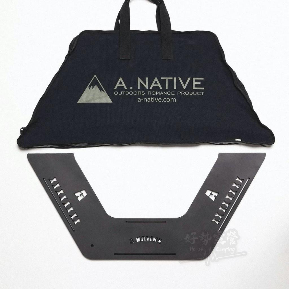 韓國A.NATIVE 鐵六角桌【好勢露營】黑/綠 硬派戶外桌六角桌 焚火桌圍爐 幾何工業鐵桌 六角鐵桌-細節圖6