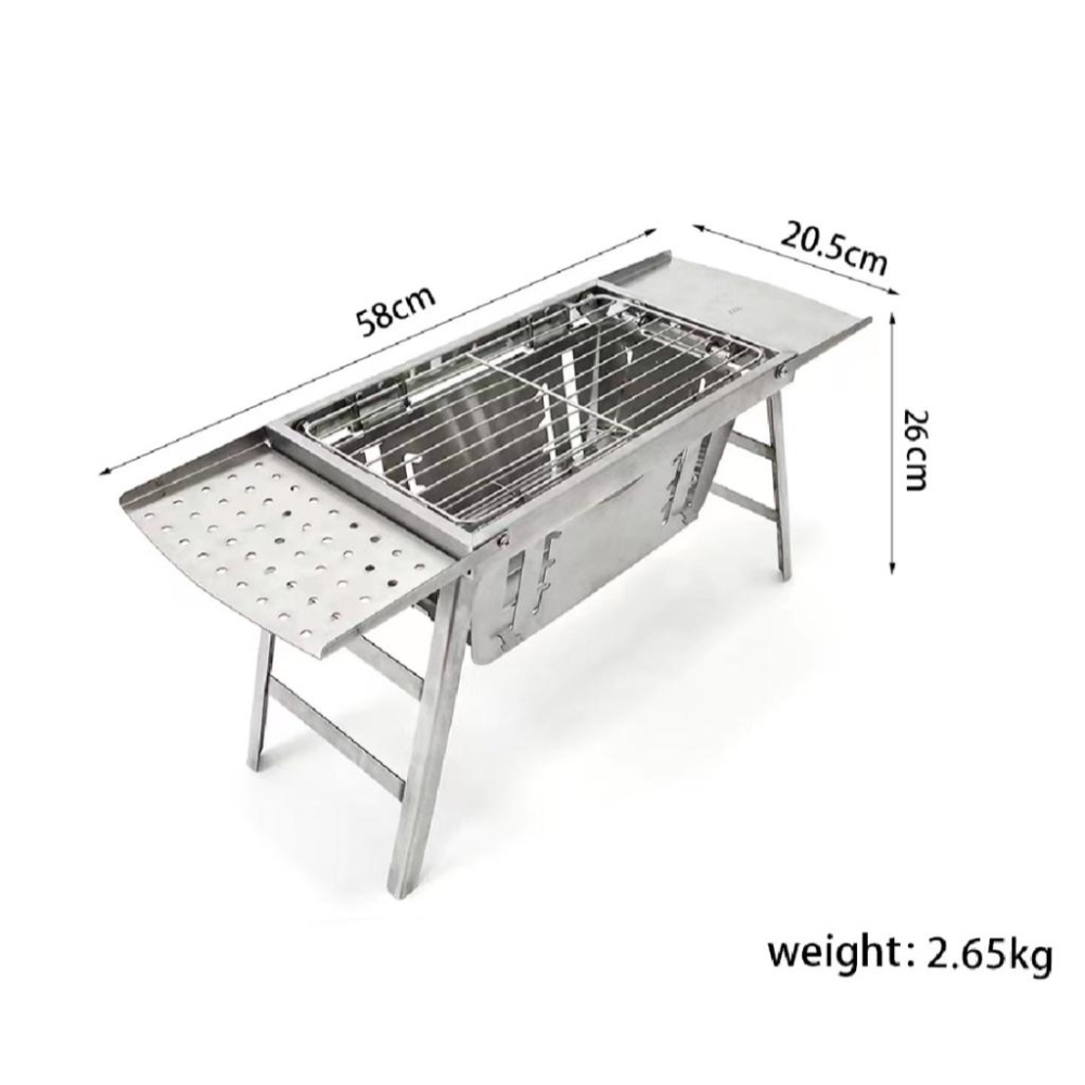 Bigger Fire 比格之火 折疊秒收燒烤架-中款/大款【好勢露營】不銹鋼折疊秒收燒烤爐秒收爐焚火烤肉爐-細節圖2