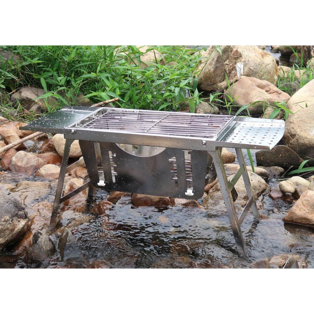 Bigger Fire 比格之火 折疊秒收燒烤架-中款/大款【好勢露營】不銹鋼折疊秒收燒烤爐秒收爐焚火烤肉爐-細節圖7