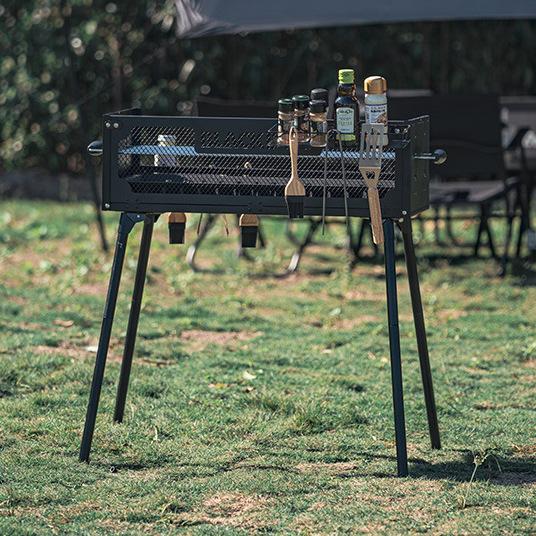 BLACKDOG 黑狗 折疊燒烤爐【好勢露營】折疊式 烤肉爐燒烤架烤肉架桌上型BBQ戶外碳烤燒烤爐 烤香腸爐 置物架-細節圖9
