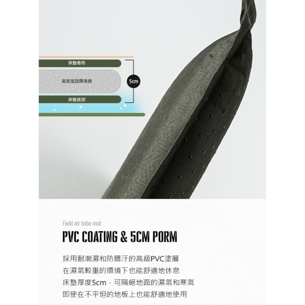 KAZMI KZM 自動充氣床墊-單人/雙人【好勢露營】軍風充氣床墊 自動充氣 自動床墊 睡墊 露營床墊雙人床墊單人床墊-細節圖4