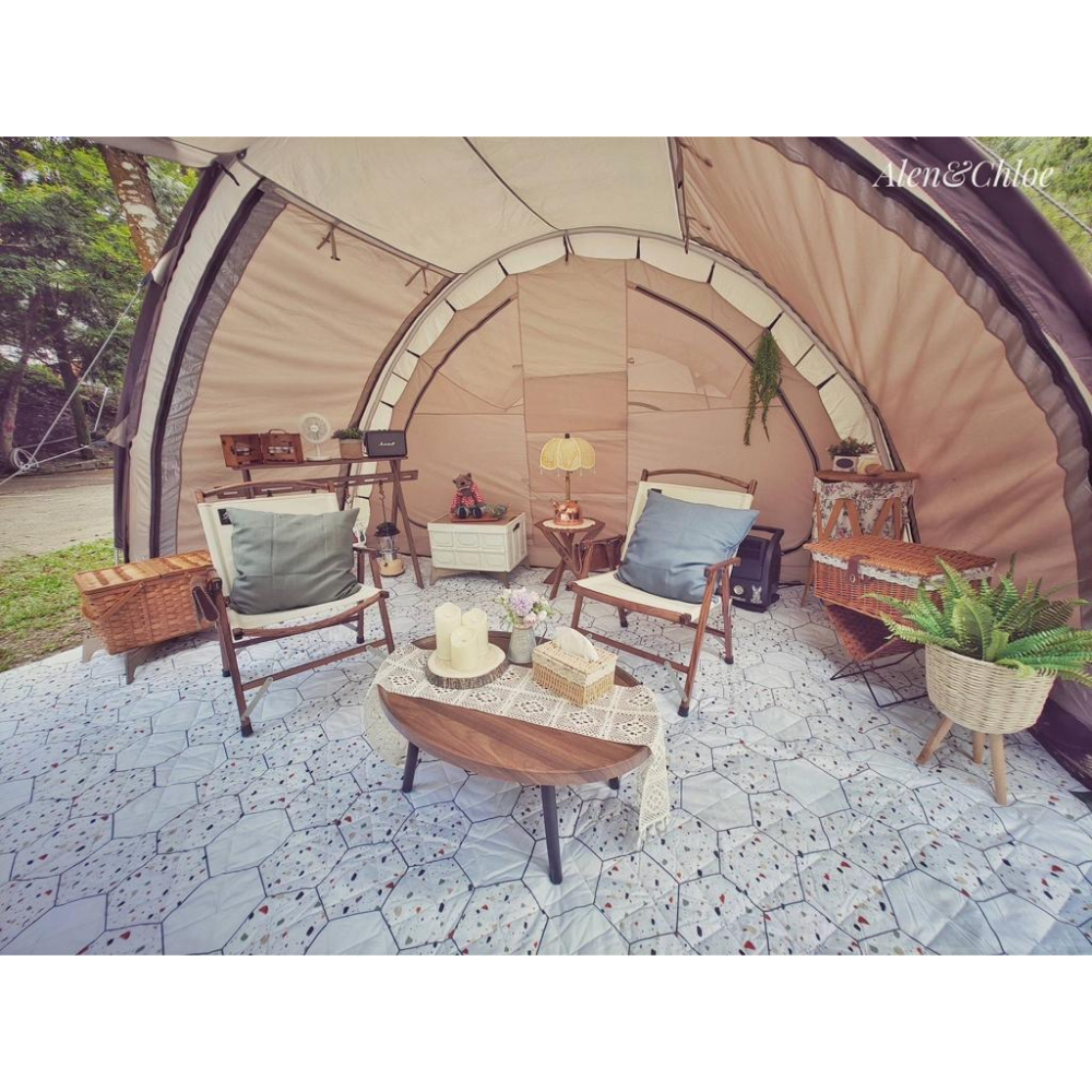 走露吧 童趣水磨石六角花磚地墊【好勢露營】CAMPANIMAL 美學地墊 野餐墊 前庭地墊 防水地墊 防潮地墊 可機洗-細節圖4