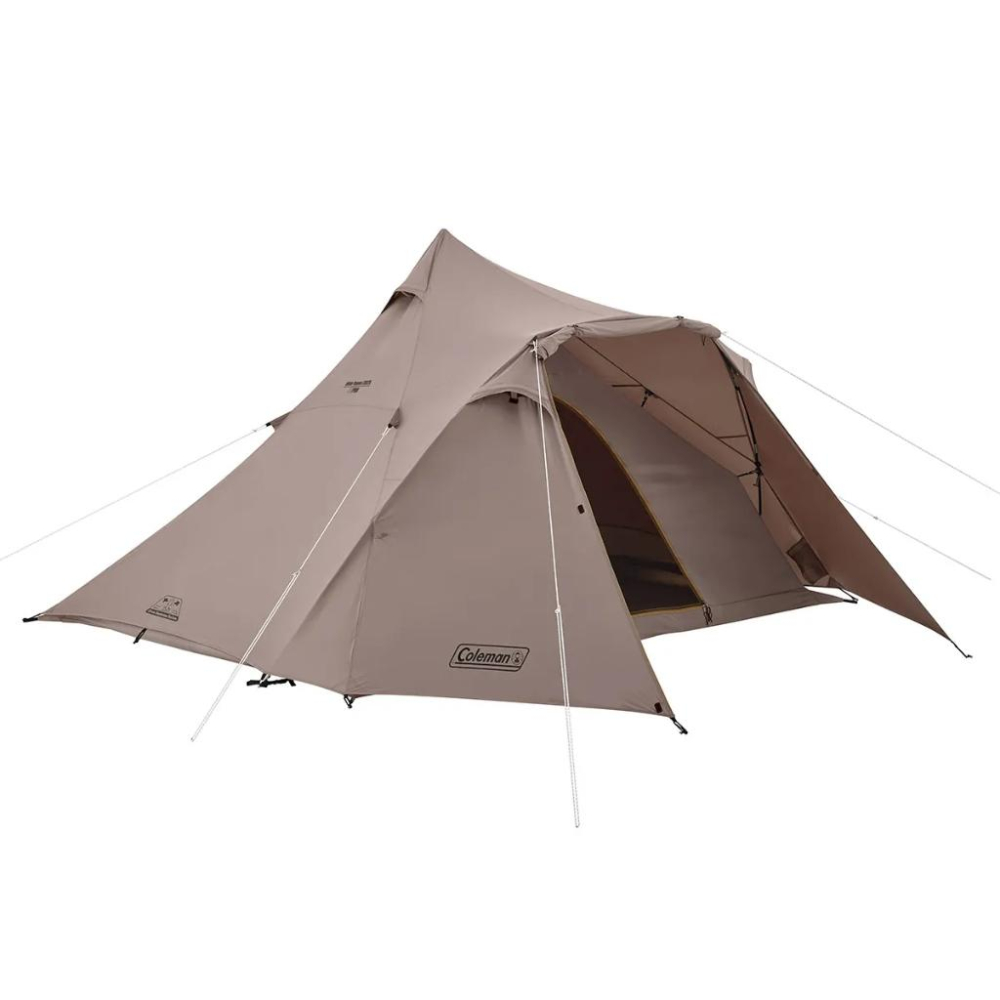 Coleman 灰咖啡印地安帳/寬3025【好勢露營】CM-85613客廳帳炊事帳篷4～5人印第安帳尖尖帳-細節圖4