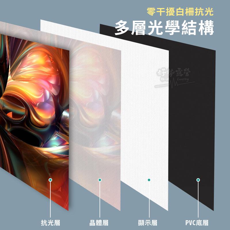 4K雙支架投影布幕組【好勢露營】超大戶外電影院 金屬抗光白柵抗光布幕三角落地式移動幕布戶外電影院 投影幕100吋120吋-細節圖4