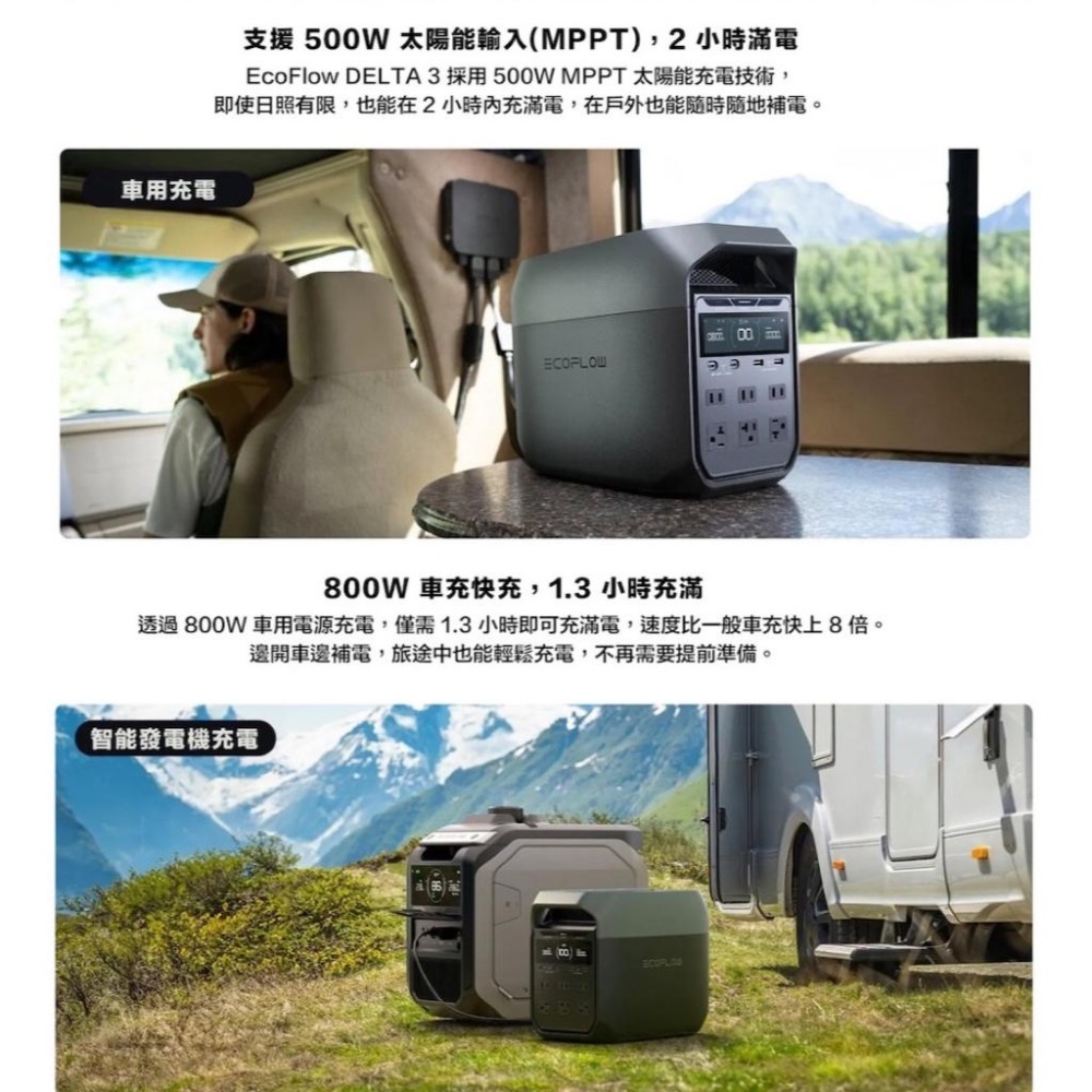特價中 EcoFlow Delta 3 儲能電源 行動電源【好勢露營】D3儲能電源 固士特科技 五年保固1024Wh-細節圖7