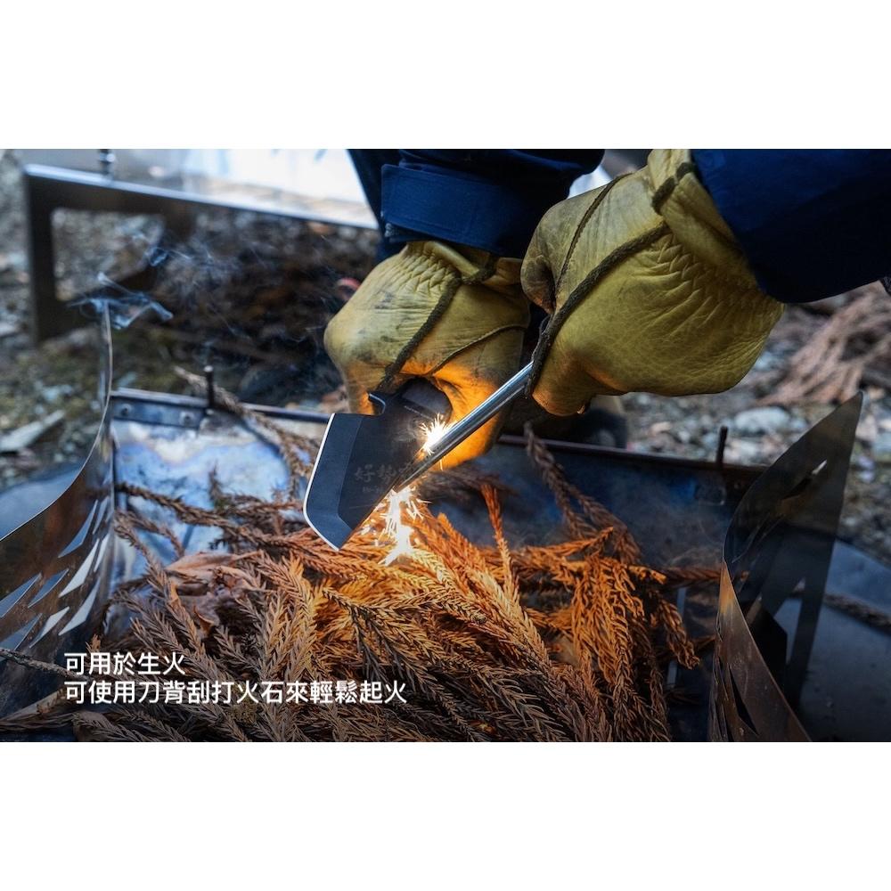 日本TOKYO CRAFTS 直刀【好勢露營】專屬刀鞘 戶外小刀 劈柴刀 440C不鏽鋼 全貫穿直刀 生火工具-細節圖5