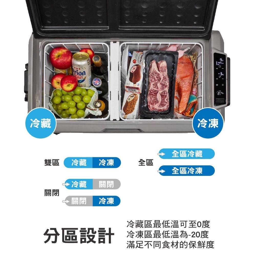艾比酷 移動行動冰箱-酷黑【好勢露營】雙槽溫控冰箱LG壓縮機 車載冰箱 移動冰箱 移動冰箱 冰箱腳架-細節圖6