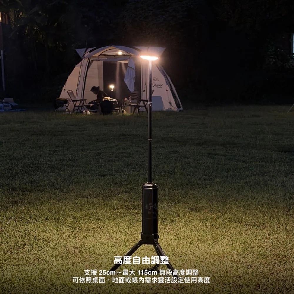 FINEL N7 mini 伸縮式高亮度露營燈【好勢露營】戶外碳纖照明燈 2000流明70～最高250CM 超亮露營燈-細節圖5